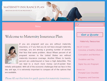 Tablet Screenshot of maternityinsuranceplan.com